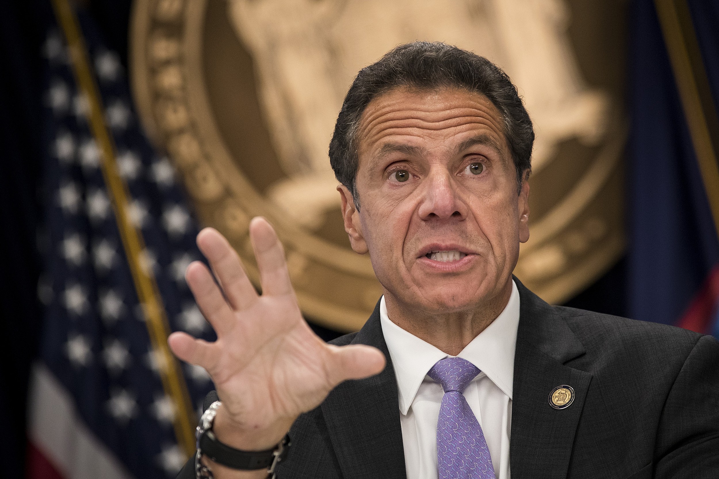 New York Governor Andrew Cuomo Holds Media Briefing